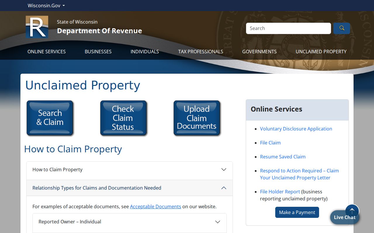 Kenosha residents directory Wisconsin unclaimed property search