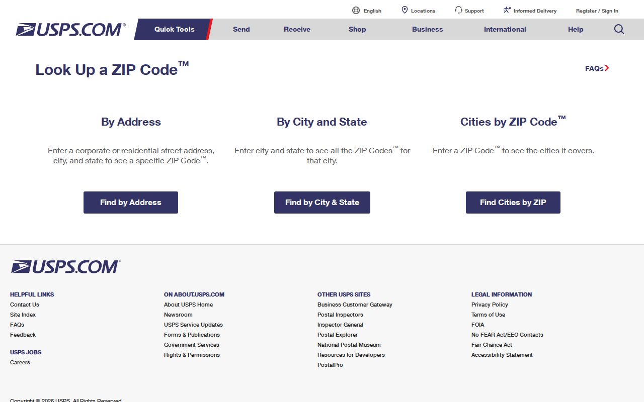 USPS ZIP Code Lookup modes used to verify a Kenosha postal address